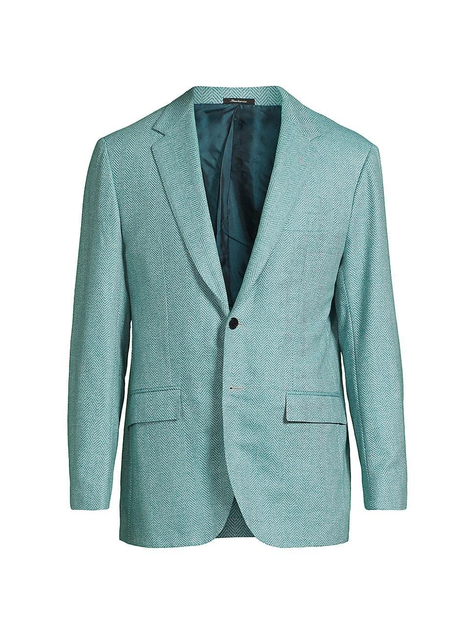 Mens Herringbone Wool Sport Jacket Product Image