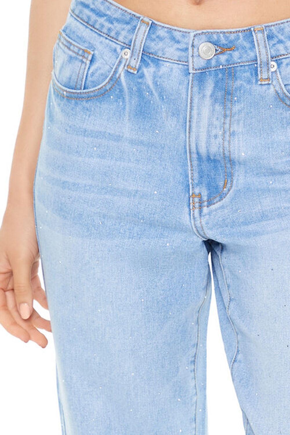 Rhinestone High-Rise Jeans | Forever 21 Product Image