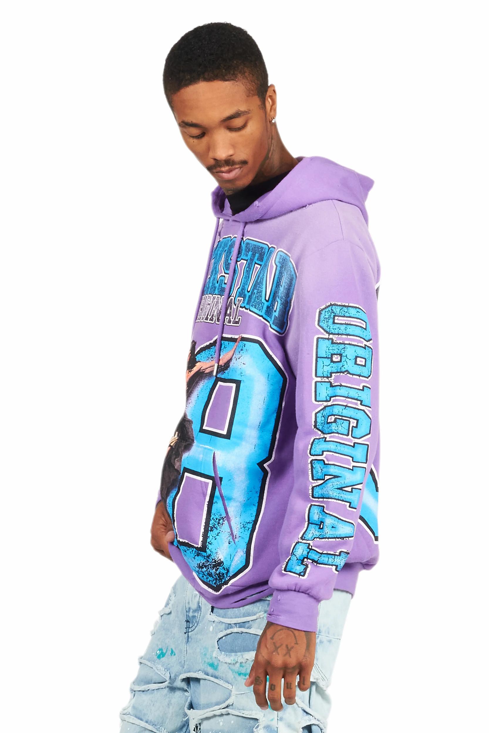 Tariqa Purple Oversized Hoodie Female Product Image