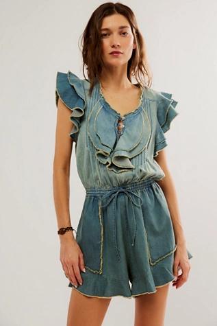 FP One Naya Chambray Romper Product Image
