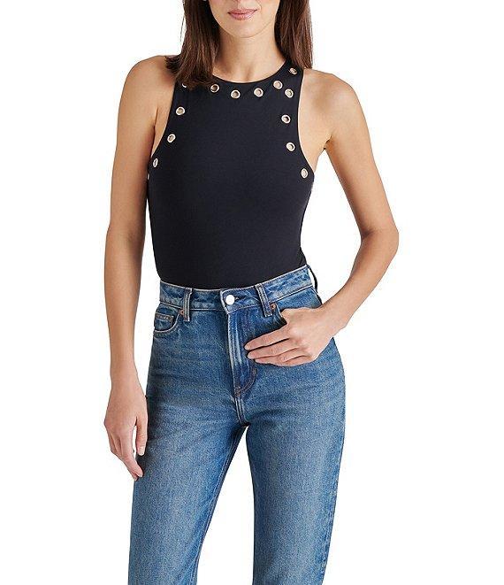 Steve Madden Nico Grommet Scoop Neck Sleeveless Bodysuit Product Image