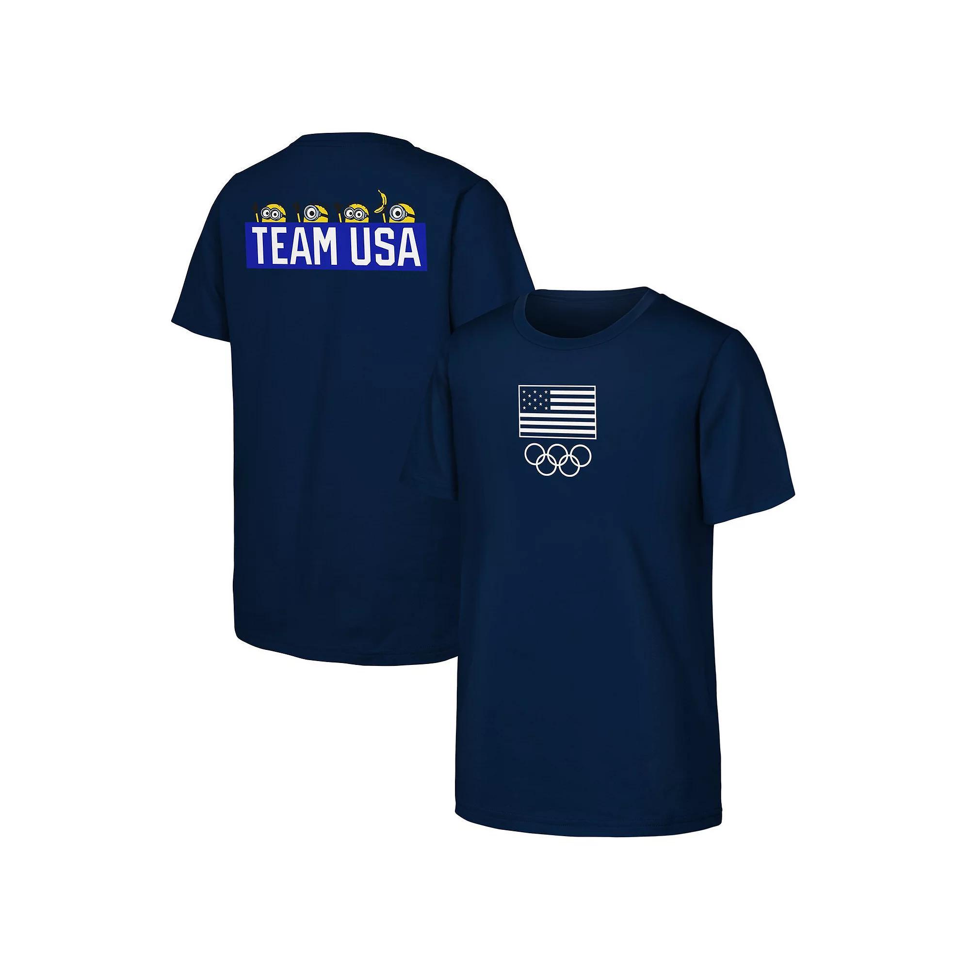 Unisex  Navy Team USA Minions Flag & Rings T-Shirt, Men's, Size: Medium, Usa Blue Product Image
