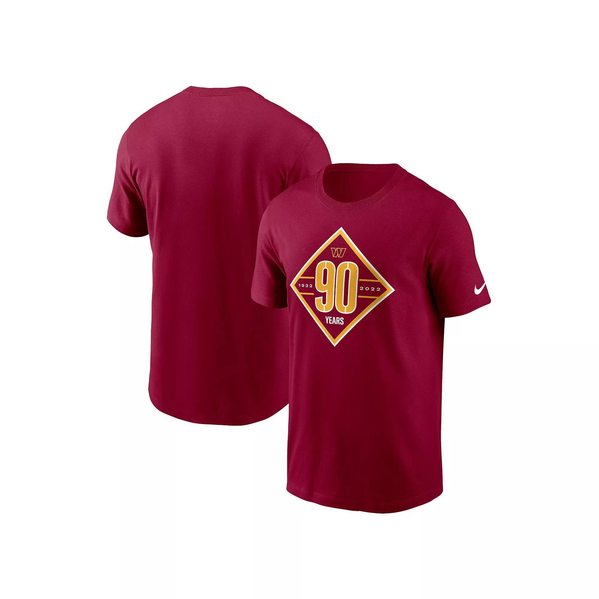 Men's Nike Burgundy Washington Commanders 90th Anniversary T-Shirt, Size: Medium, Wft Med Re Product Image