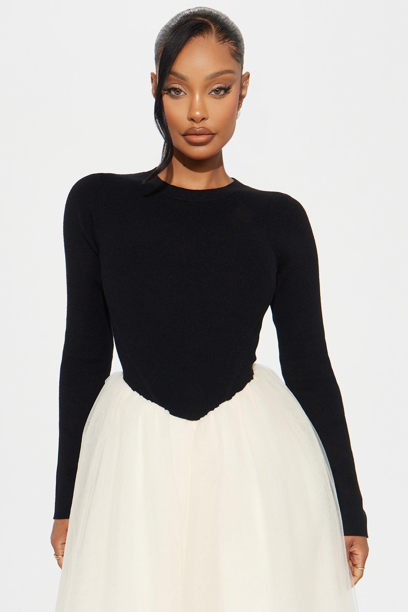 Bella Tulle Maxi Dress - Black/combo Product Image
