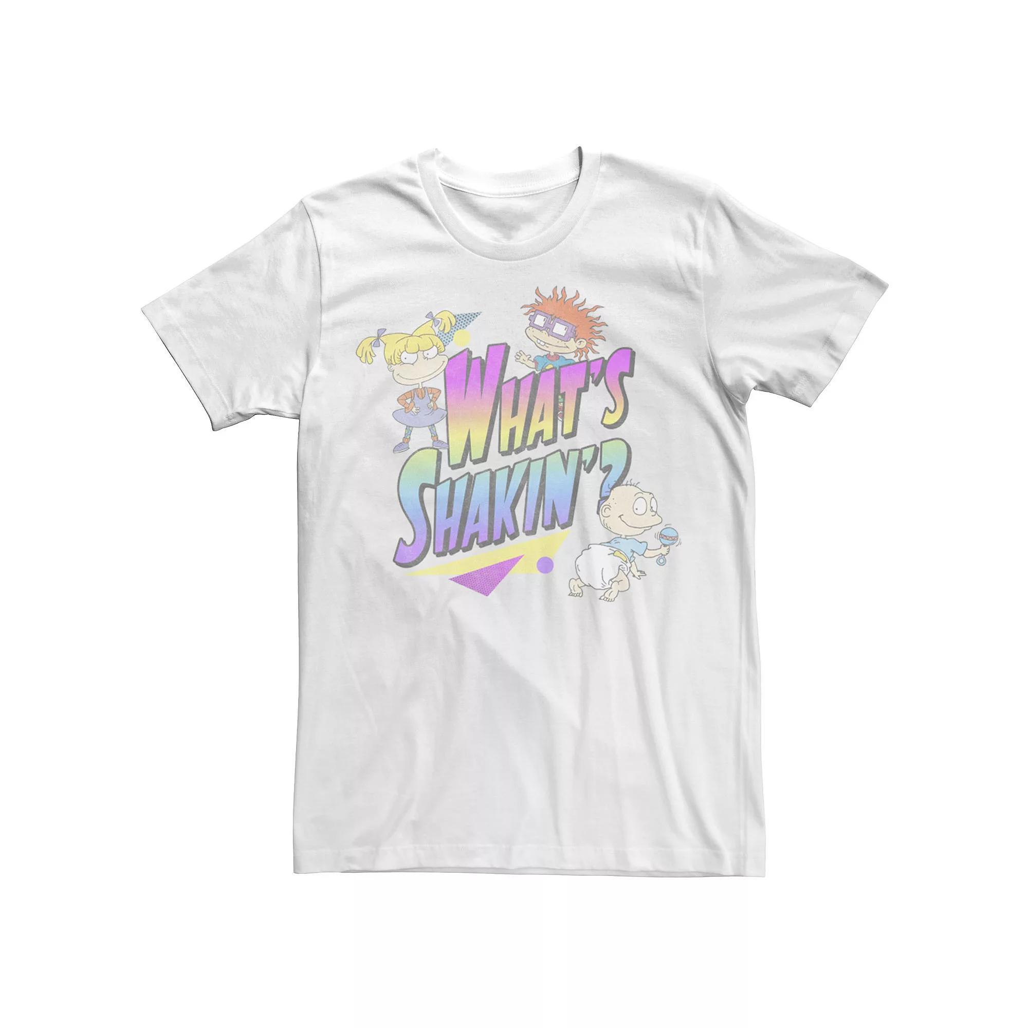 Men's Nickelodeon Rugrats Vintage Neon What's Shakin'? Tee, Boy's, Size: Large, Light Blue Product Image
