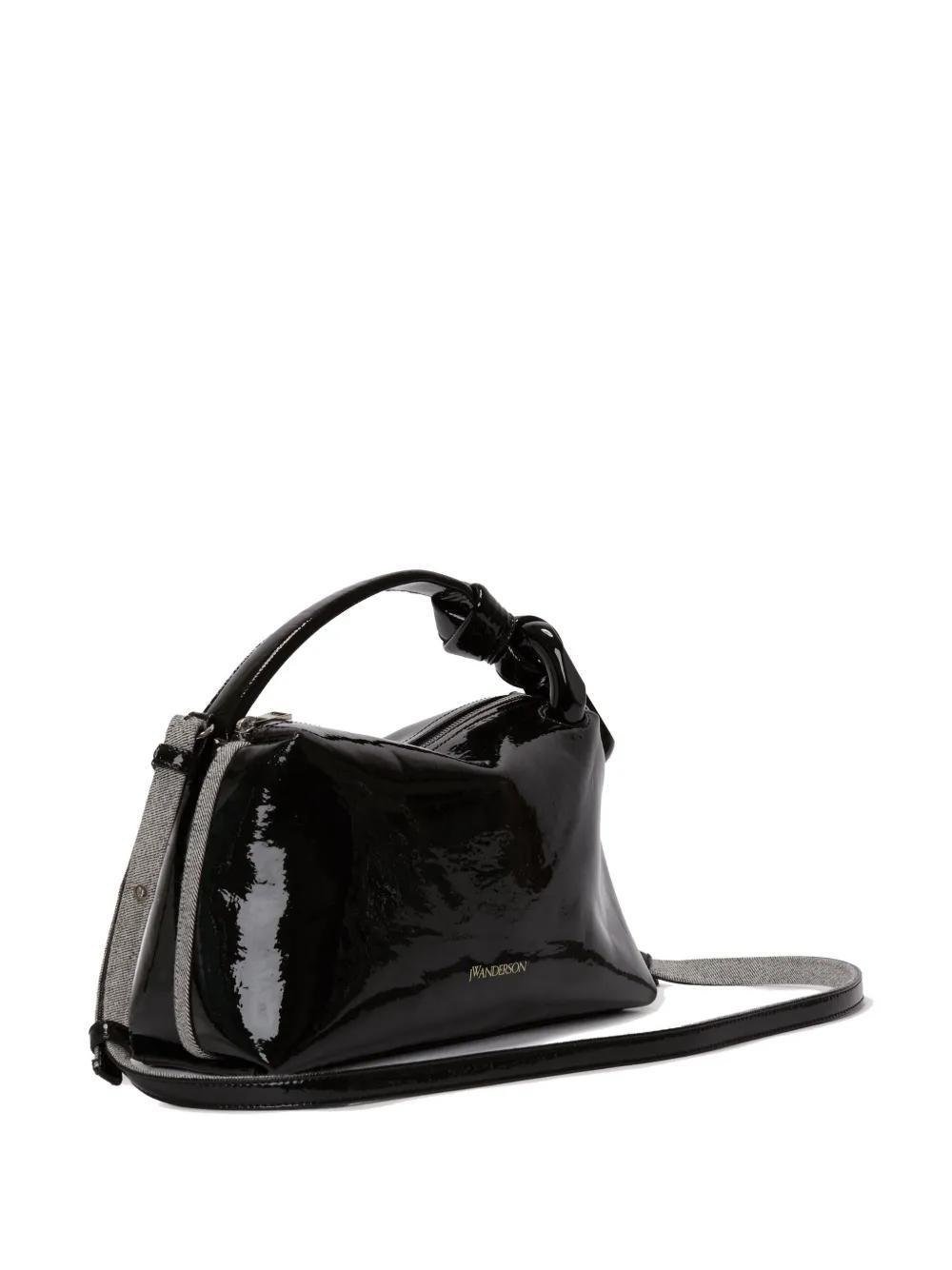 Corned coated-finish denim shoulder bag Product Image