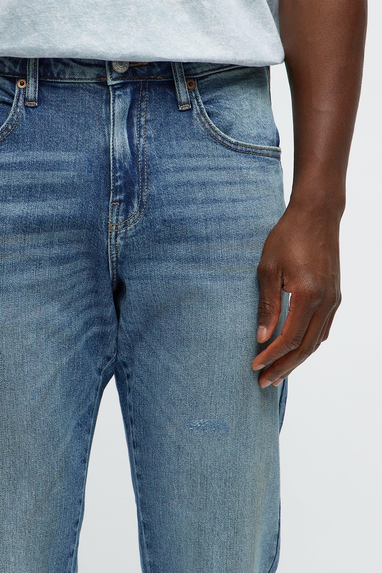 Play Dirty Distressed Slim Jeans - Medium Blue Wash Male Product Image