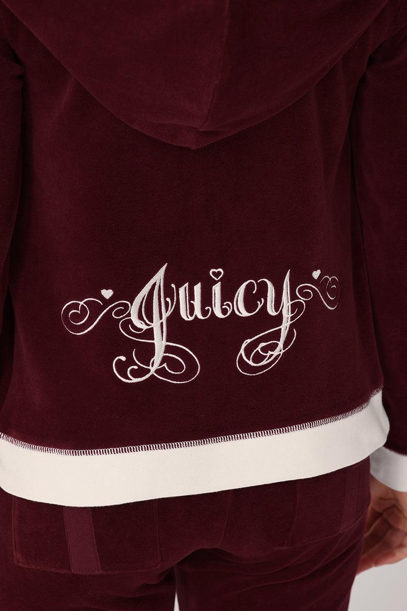 Sweetheart Cotton Velour Hoodie Product Image