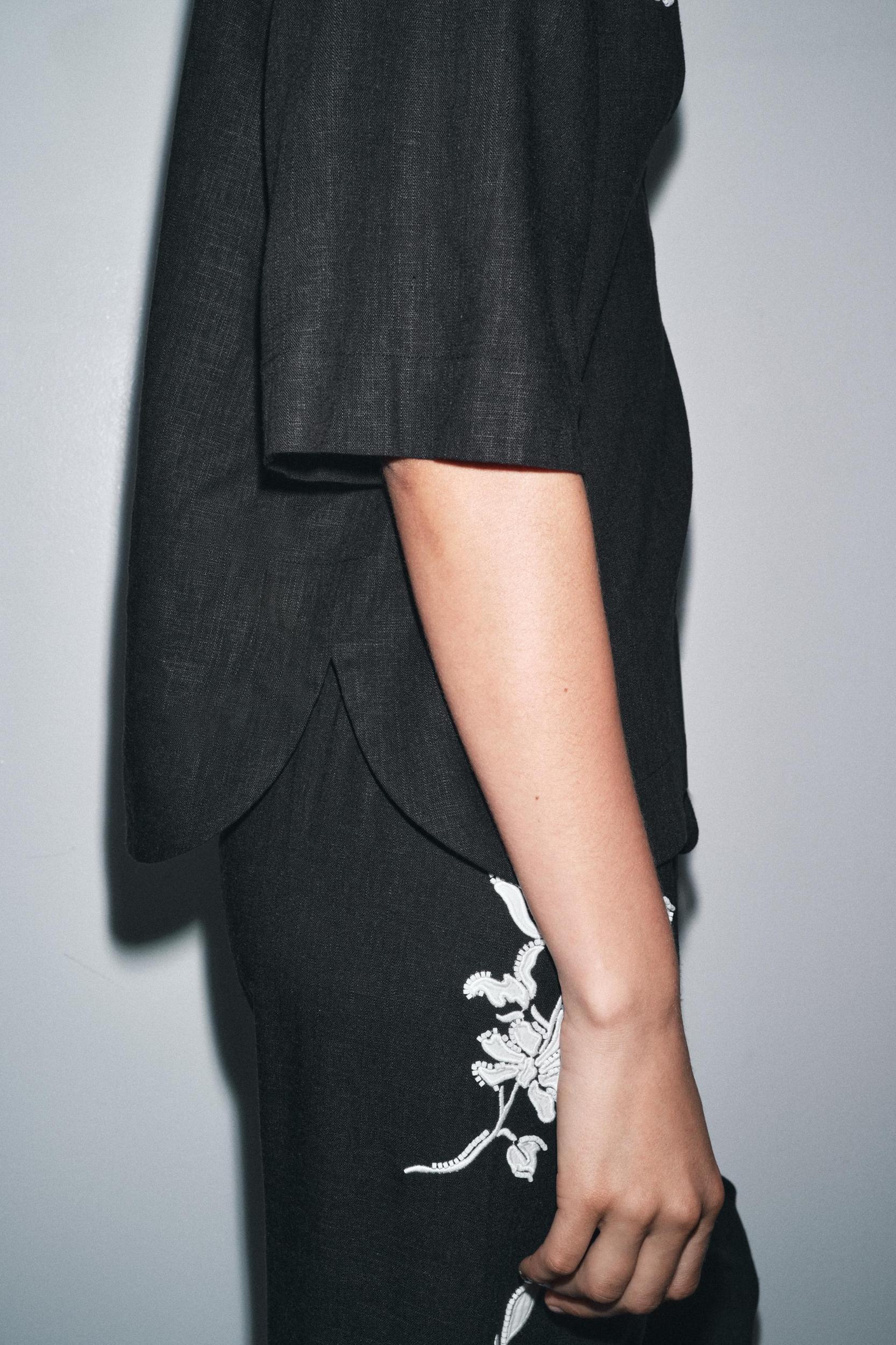 BEADED EMBROIDERED PANTS ZW COLLECTION Product Image