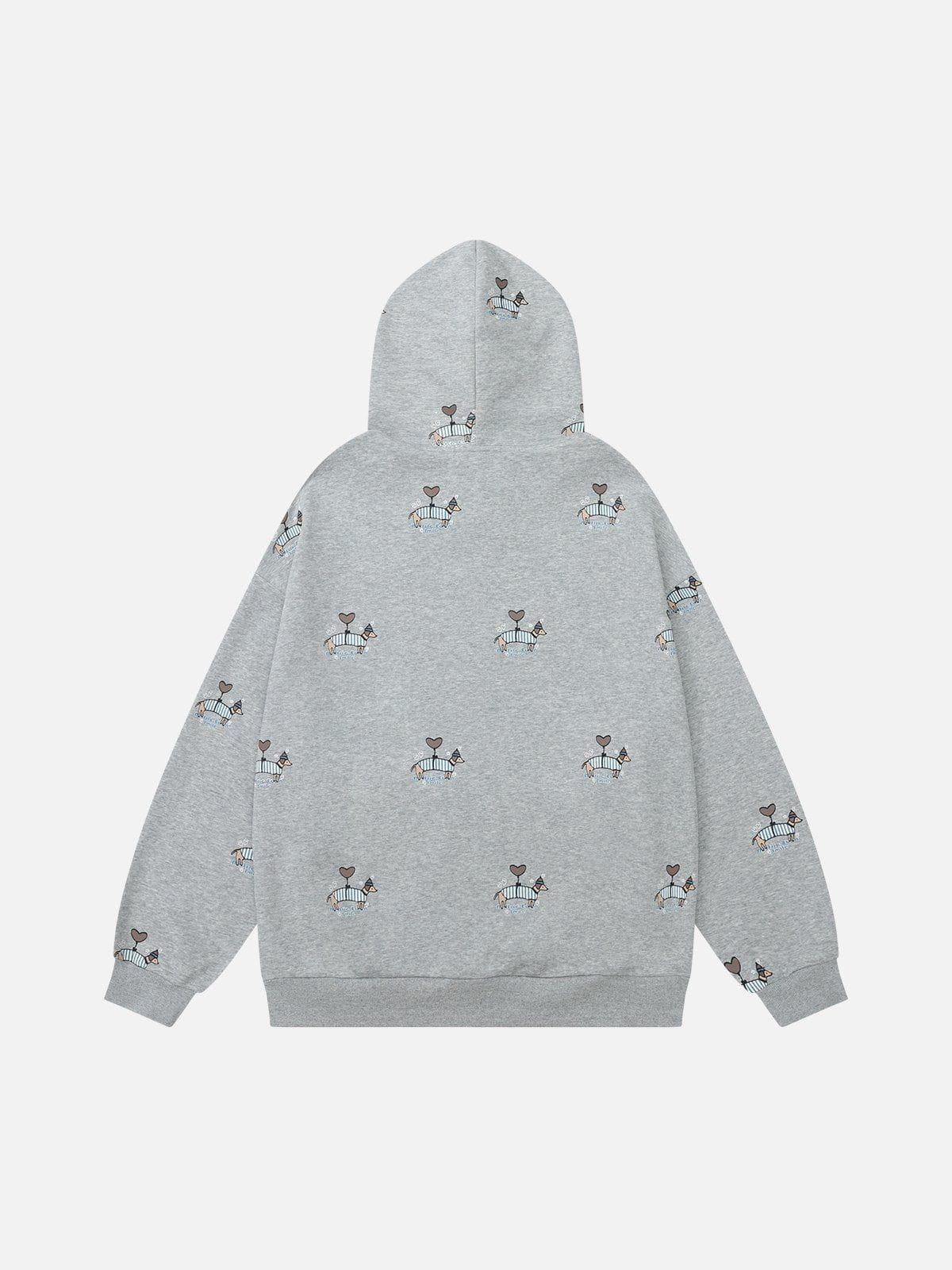 Aelfric Eden Full Print Heart Dog Hoodie Product Image