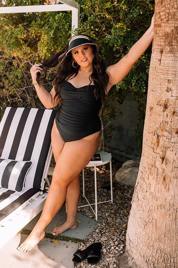 Beach Tower One Piece Swimsuit in Black Curves Product Image