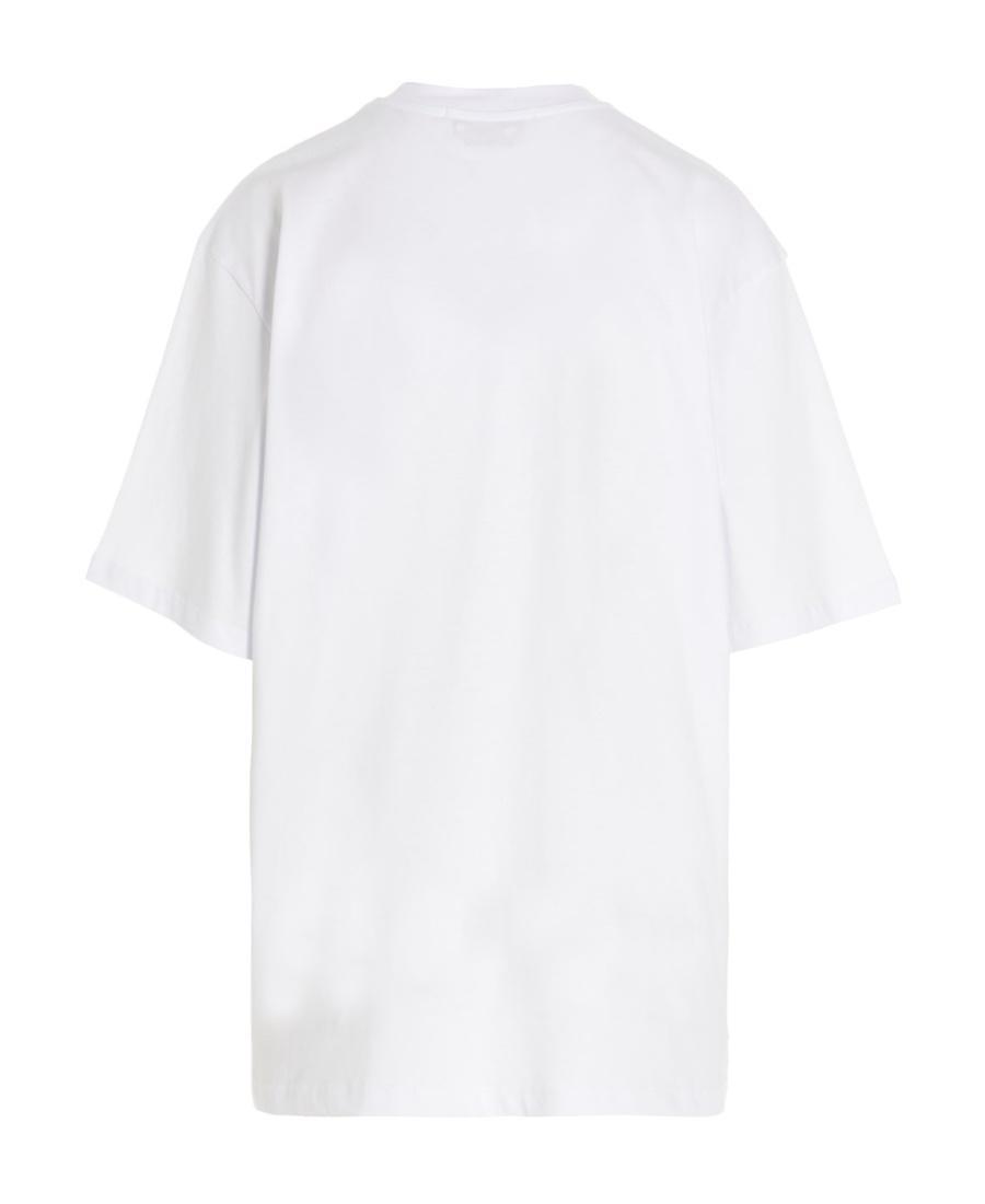 MSGM Logo-print Short-sleeve T-shirt In White Product Image