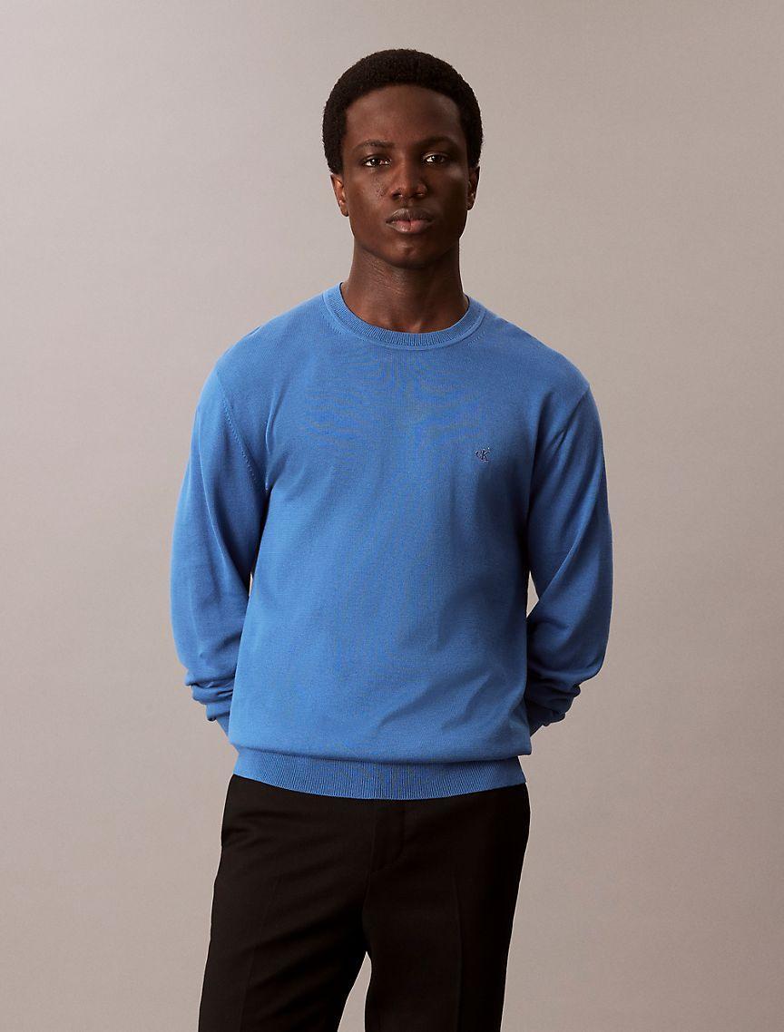 Calvin Klein Mens Supima Cotton Classic Sweater - Neutral Product Image