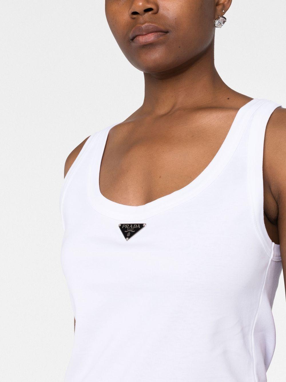 ribbed-knit jersey tank top Product Image