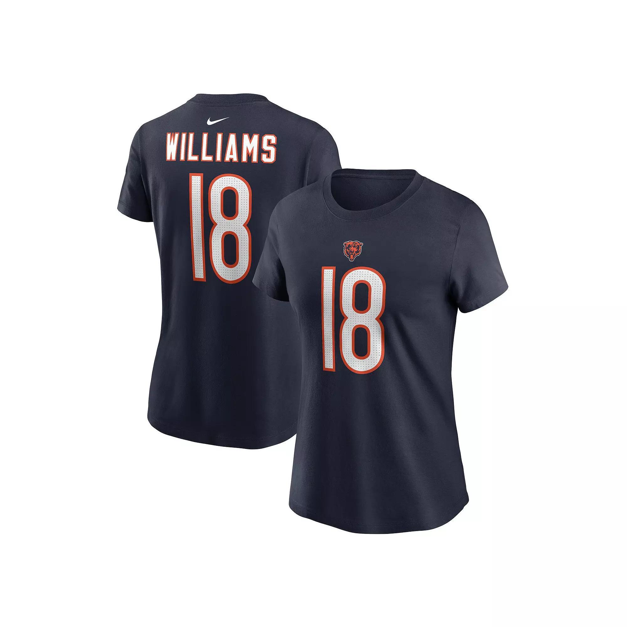 Women's Nike Caleb Williams Navy Chicago Bears  Name & Number T-Shirt, Size: Small, Blue Product Image