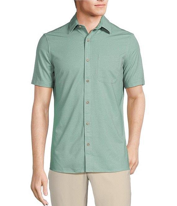 Rowm Performance Rec + Relax Short Sleeve Solid Textured Shirt Product Image