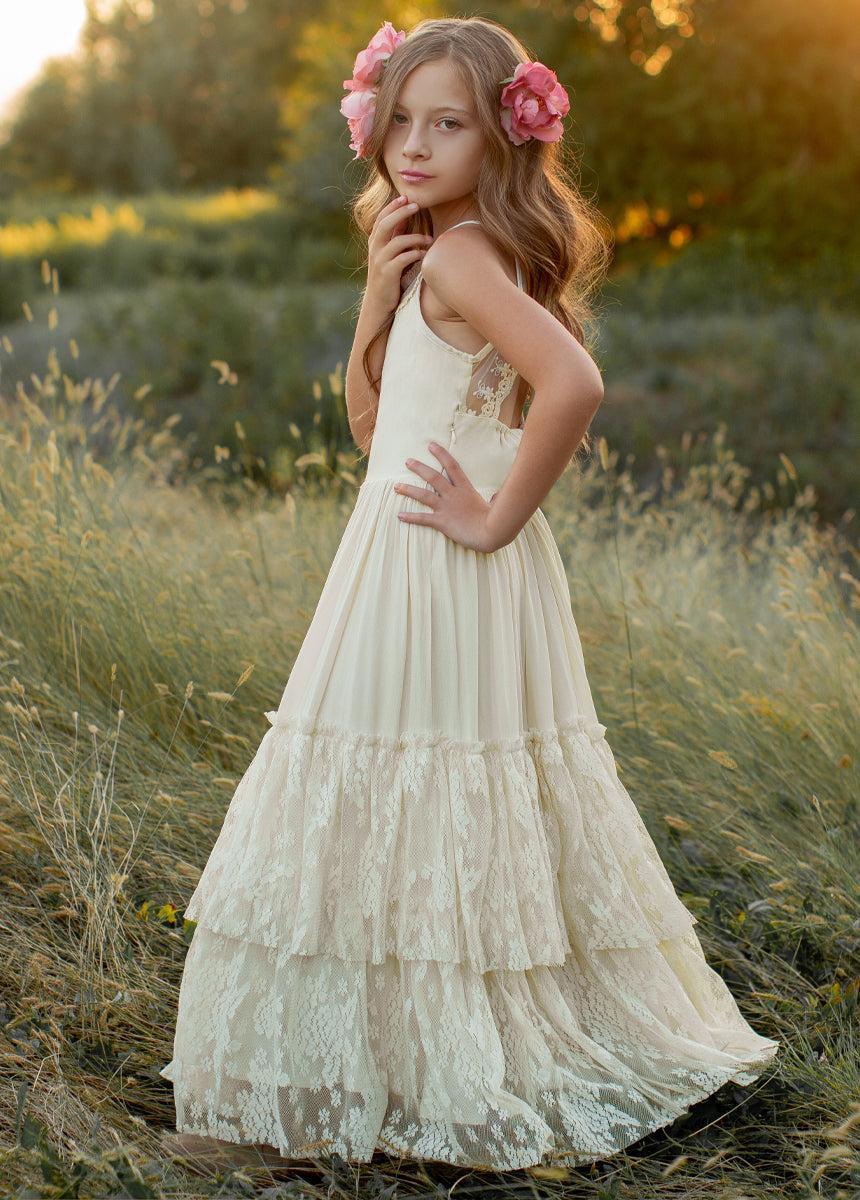 Catrin Dress in Cloud Girls Product Image