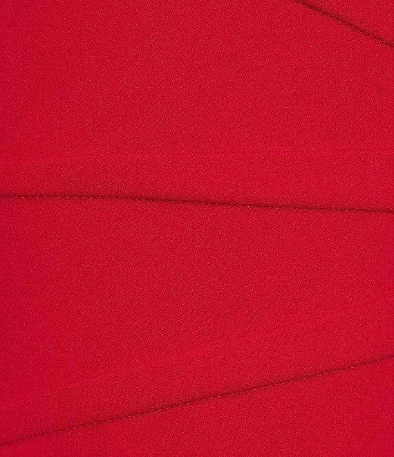 Calvin Klein Round Neck Sleeveless Ruched Waist Dress Product Image