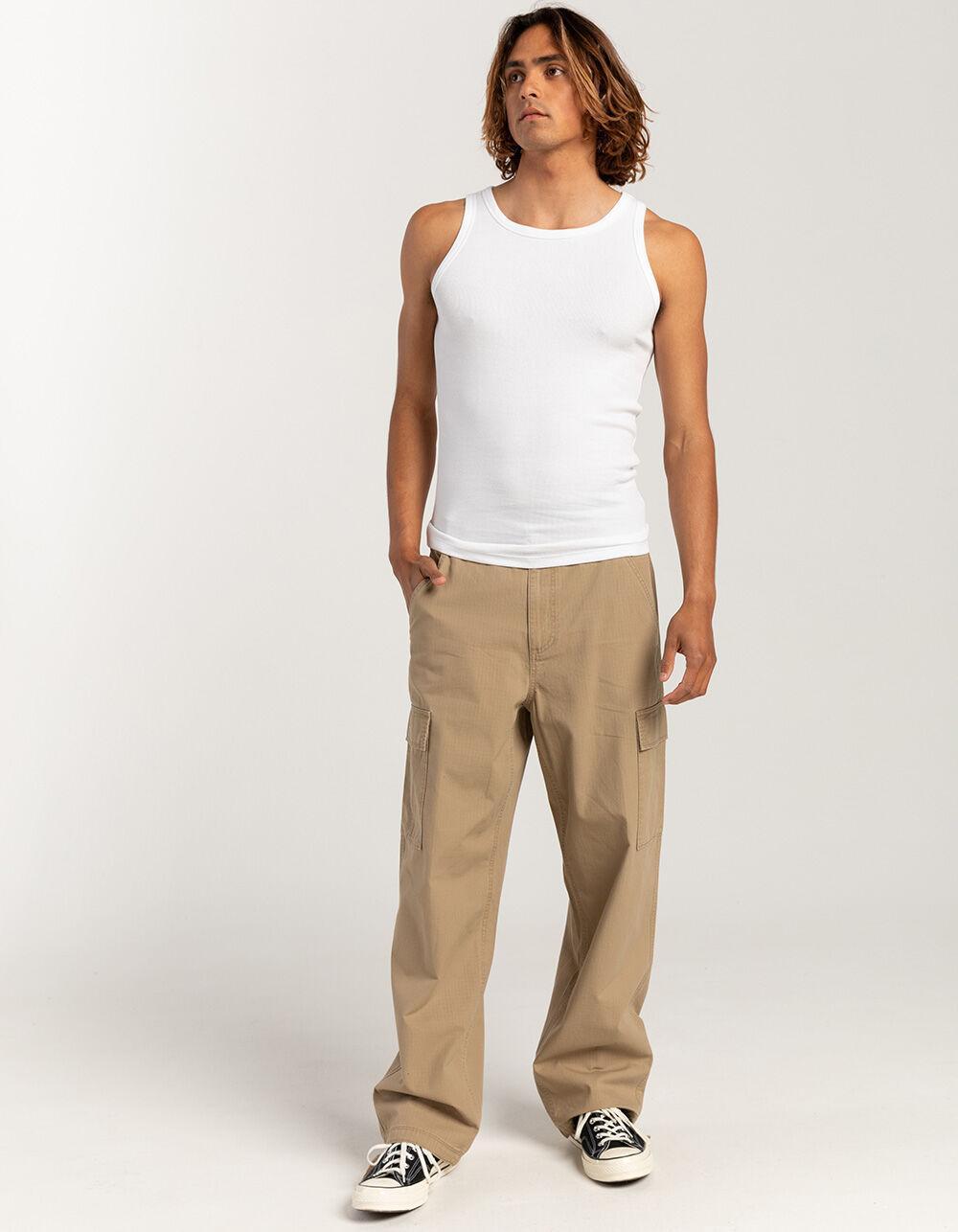 RSQ Mens Solid Fitted Ribbed Tank Top - WHITE Product Image