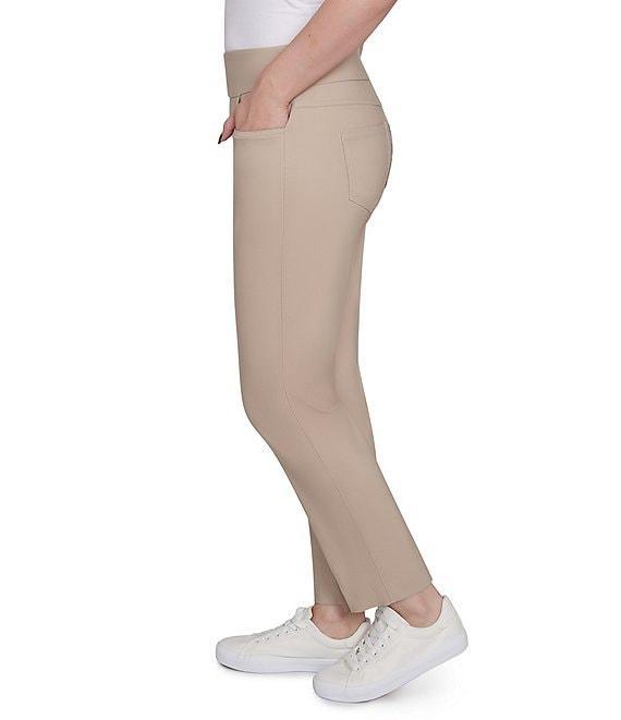 Ruby Rd. Petite Size Silk Tech Straight Leg Pull-On Ankle Pants Product Image