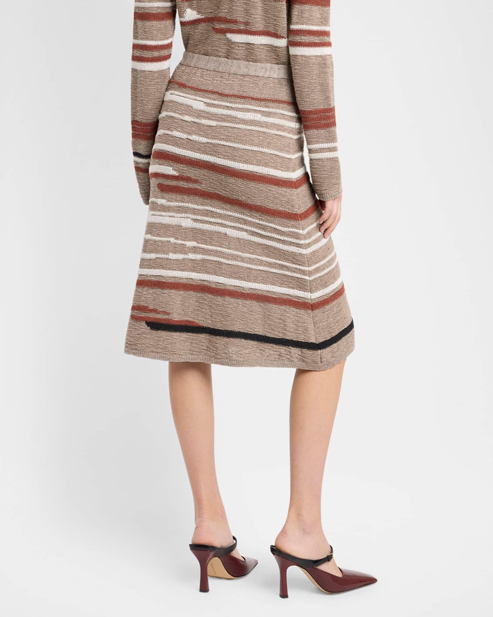 Linen-Cotton Intarsia Skirt Product Image