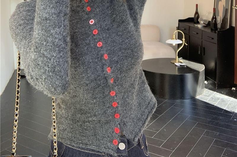 Colorblock Button-Up Knit Top in 5 Colors Product Image
