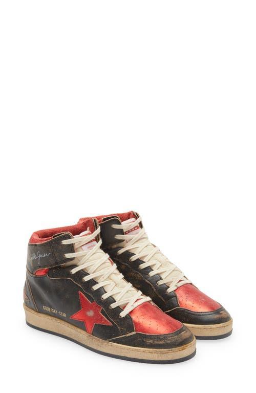 Men's Sky-Star Distressed Leather High-Top Sneakers Product Image