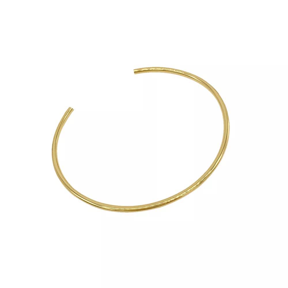 Adornia 14k Gold Plated Stainless Steel Cuff Bracelet, Womens Gold Tone Product Image