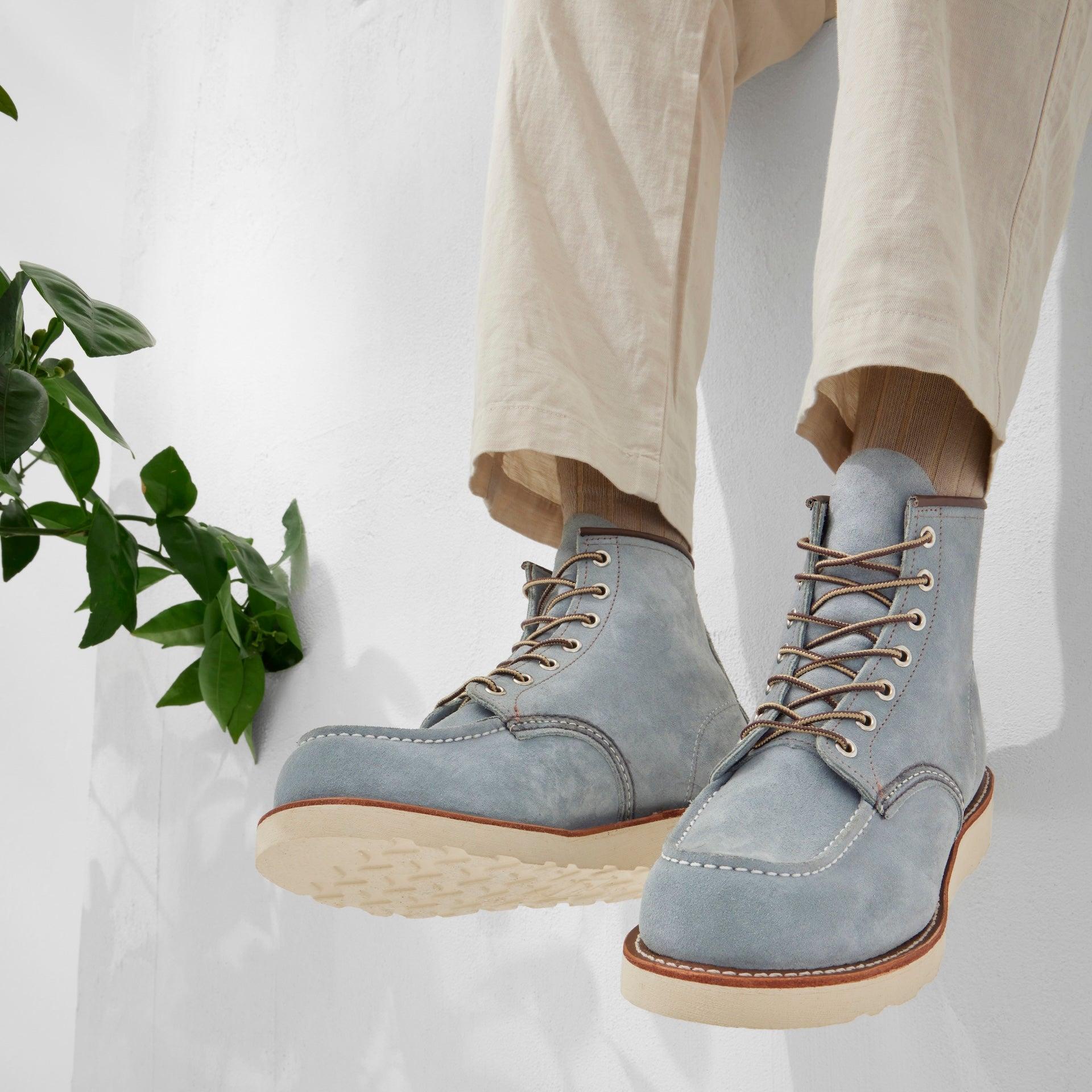 6" Moc Toe No. 8800 - Dusty Blue Abilene Product Image