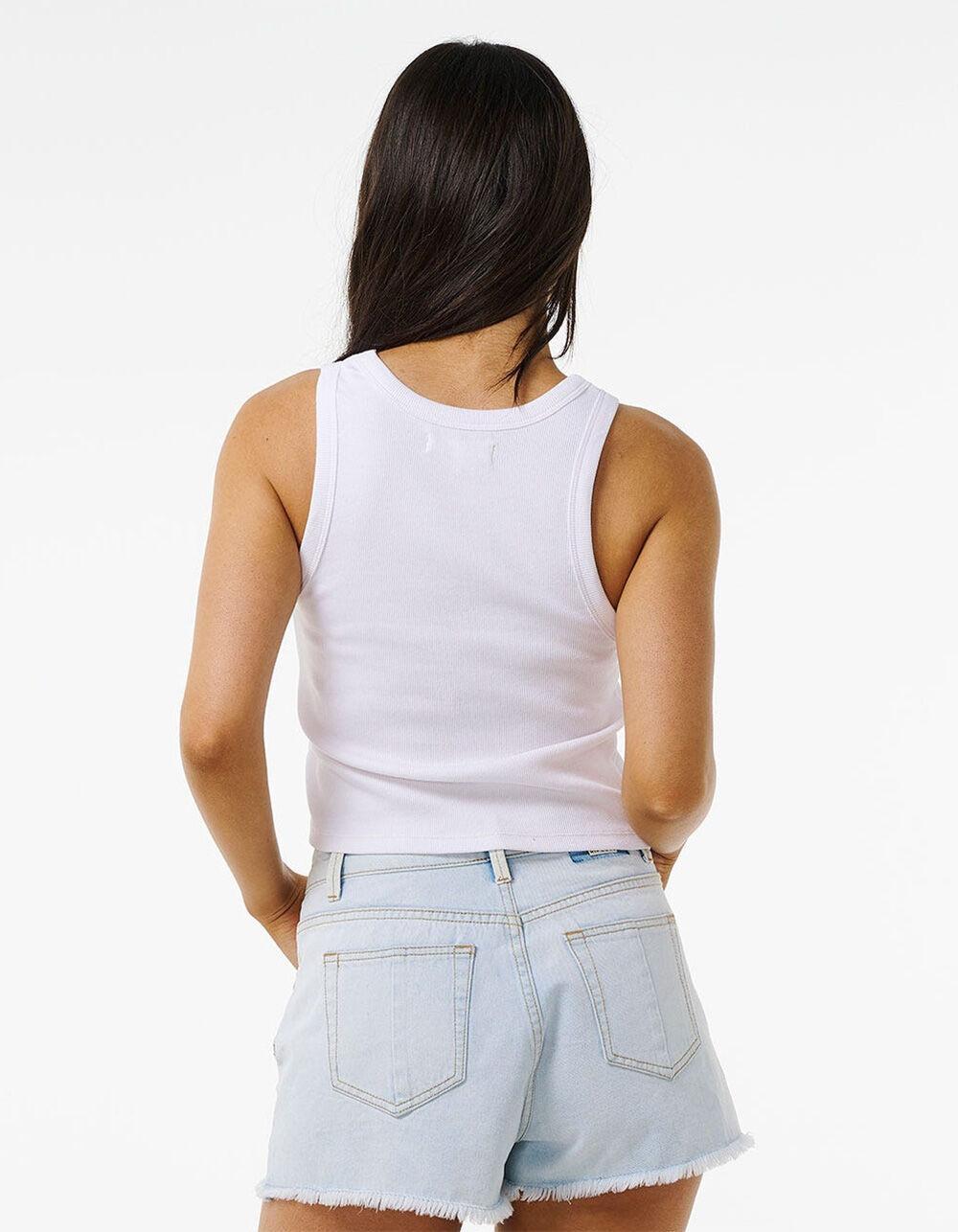 RIP CURL Seabreeze Womens Ribbed Tank Top - WHITE Product Image