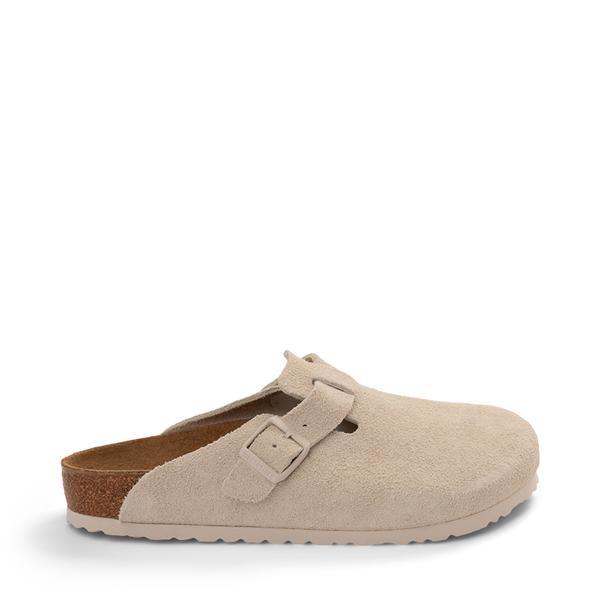 Mens Birkenstock Boston Soft Footbed Clog - Antique White Product Image