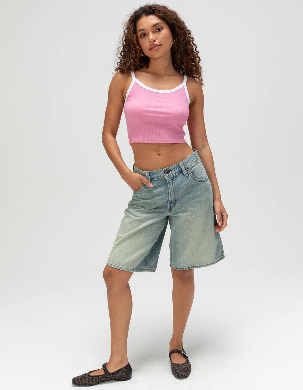 TILLYS Ringer Womens Cami - PNK/WHT Product Image