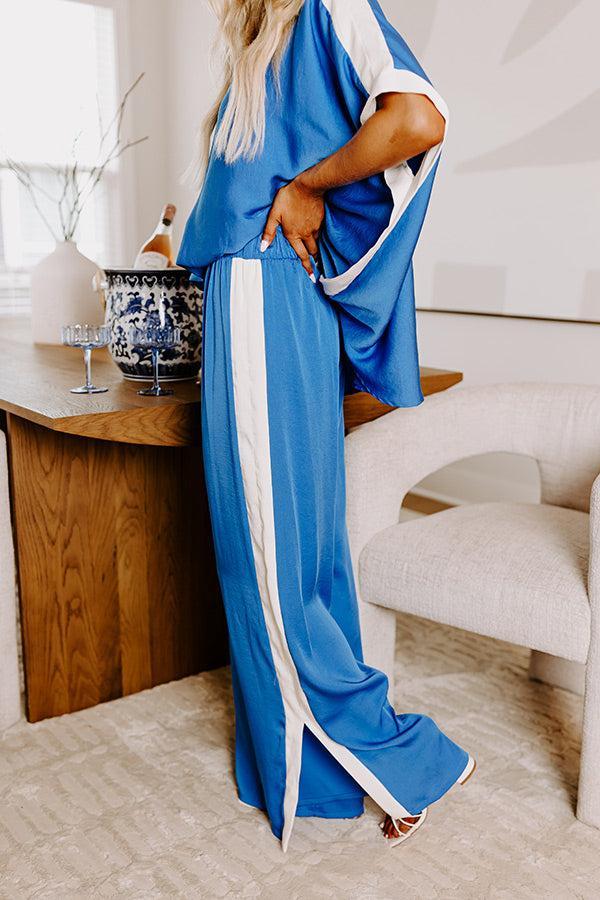 Brooklyn Babe High Waist Pants in Ocean Blue Product Image