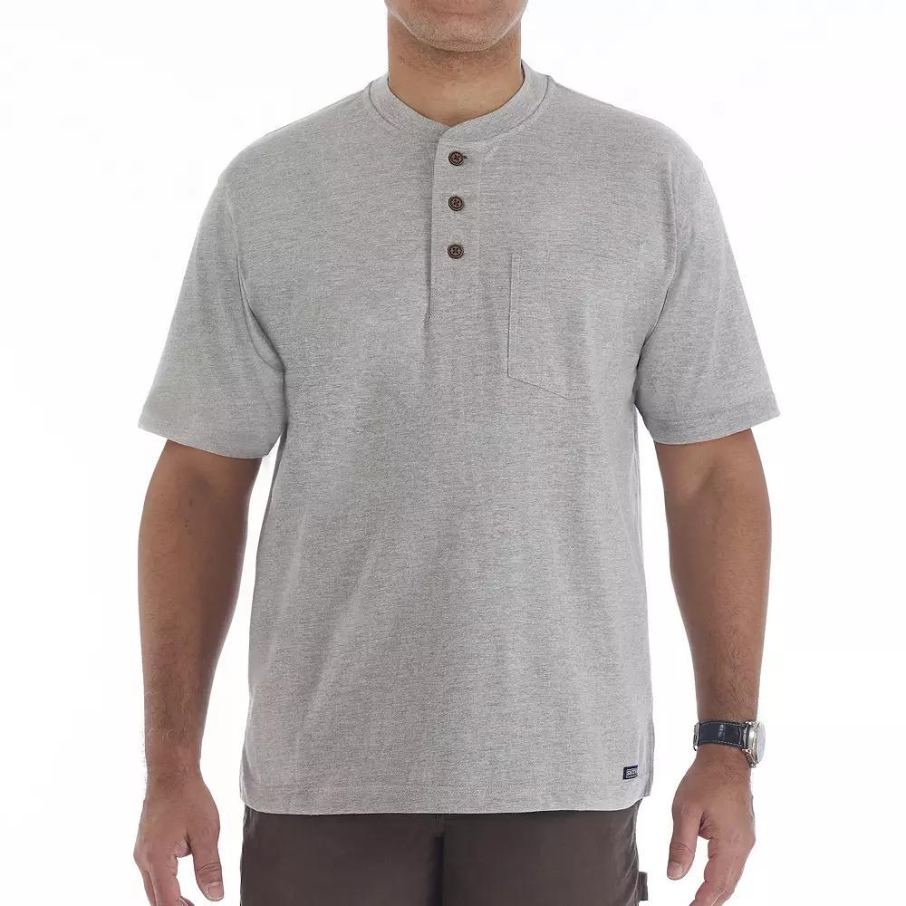 Mens Smiths Workwear Henley Grey Gray Product Image