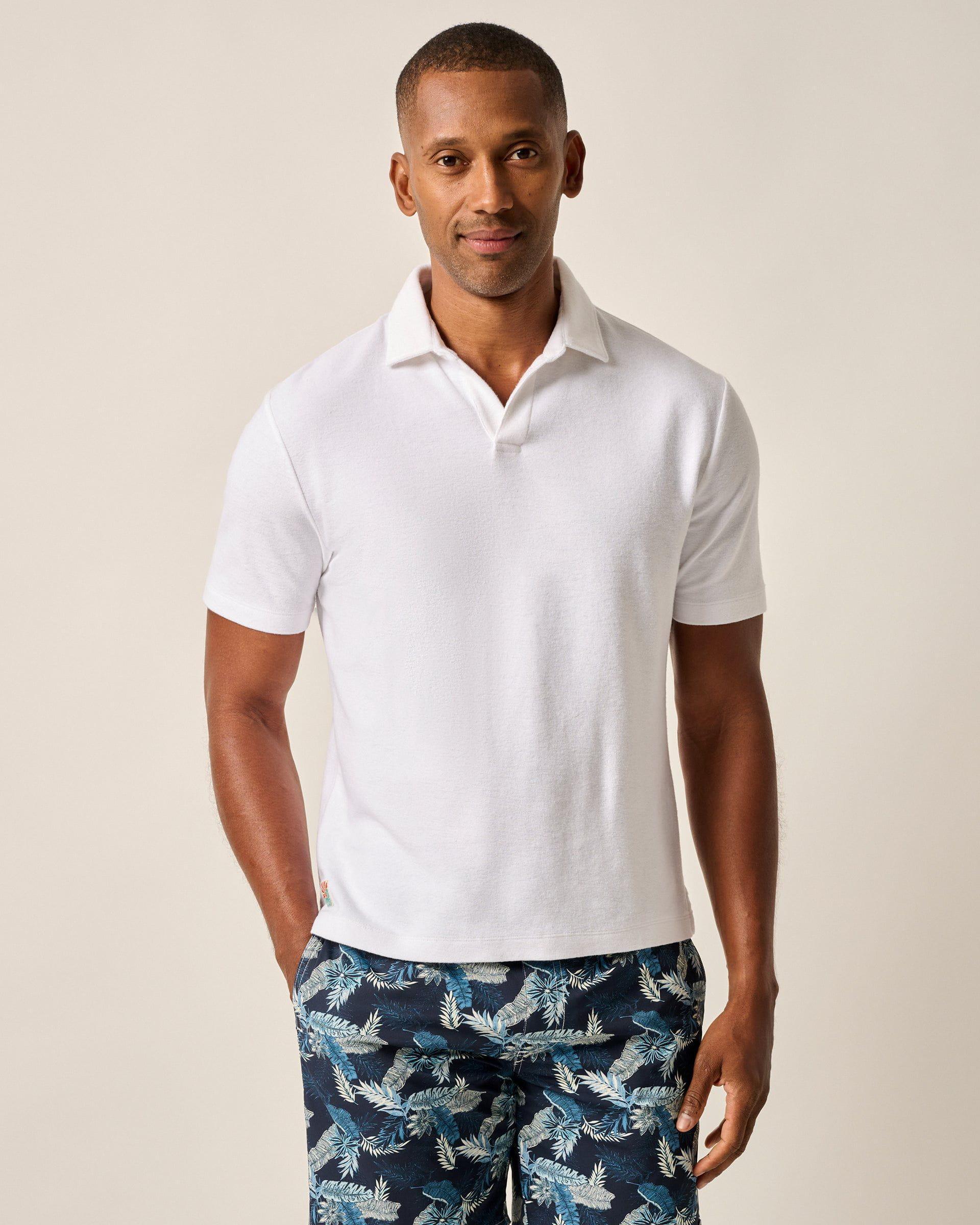 French Terry Johnny Collar Polo - Frankie Male Product Image