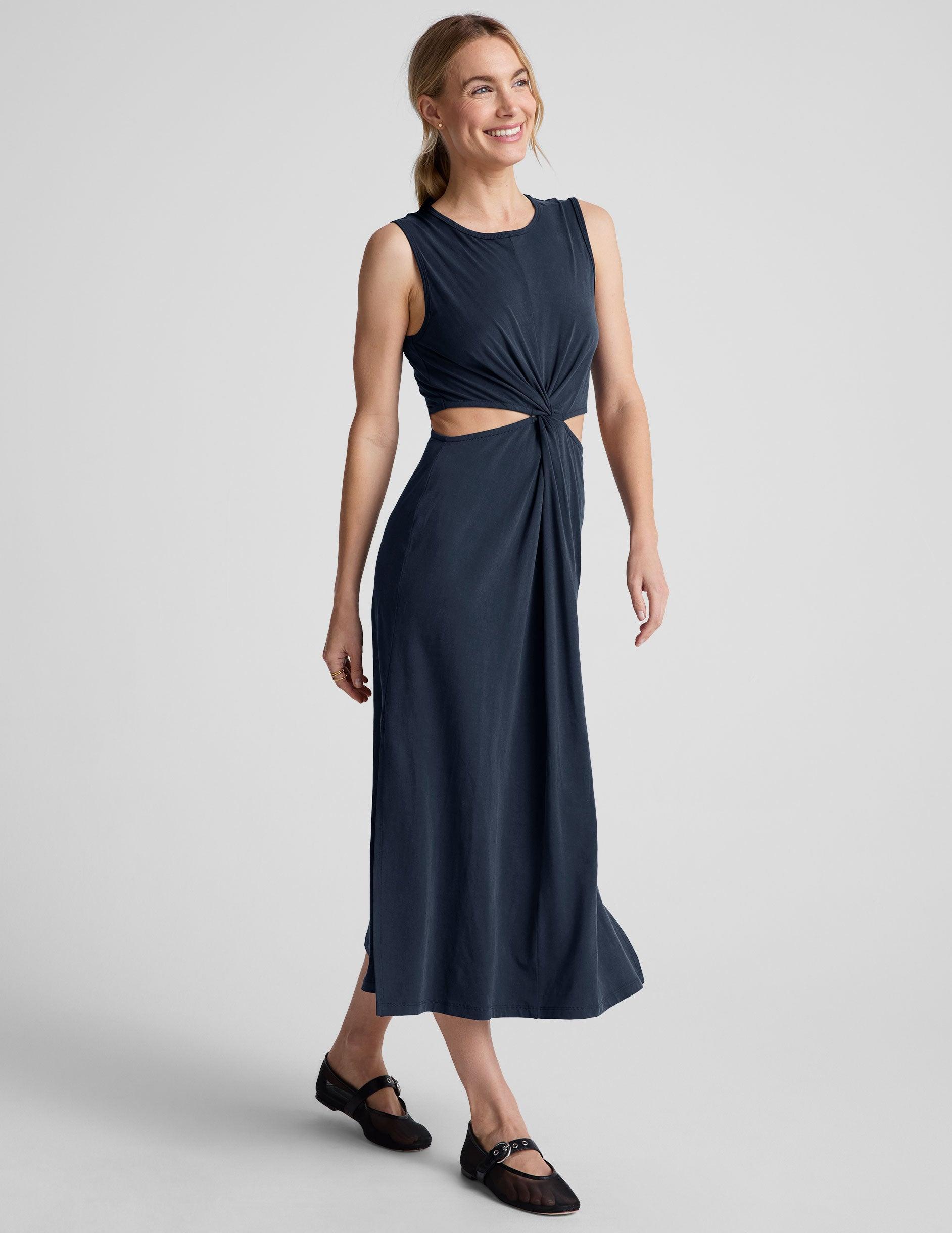 Around The World Front Twist Dress Product Image