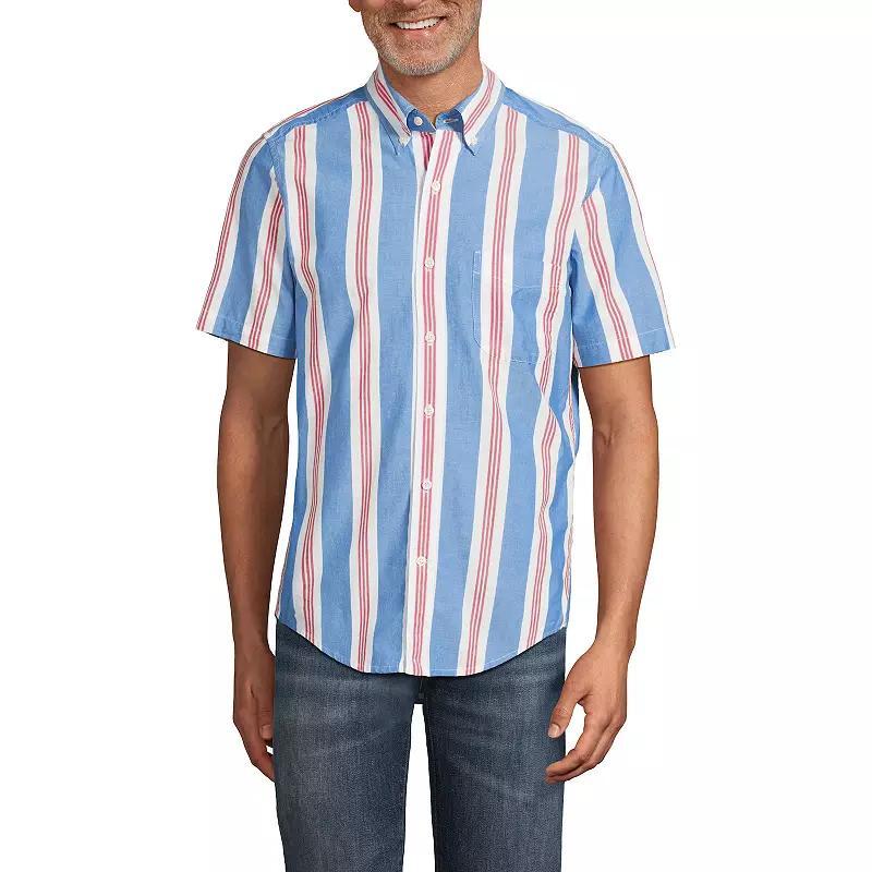 Mens Lands End Traditional-Fit Essential Lightweight Poplin Button-Down Shirt Product Image