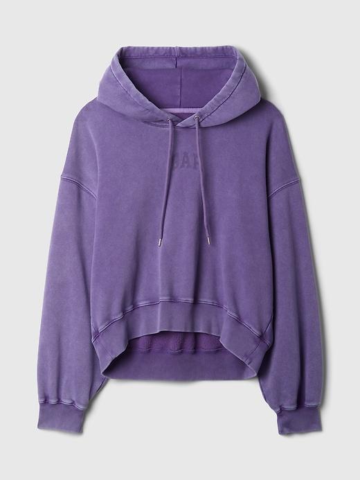 VintageSoft Cropped Camo Hoodie Product Image