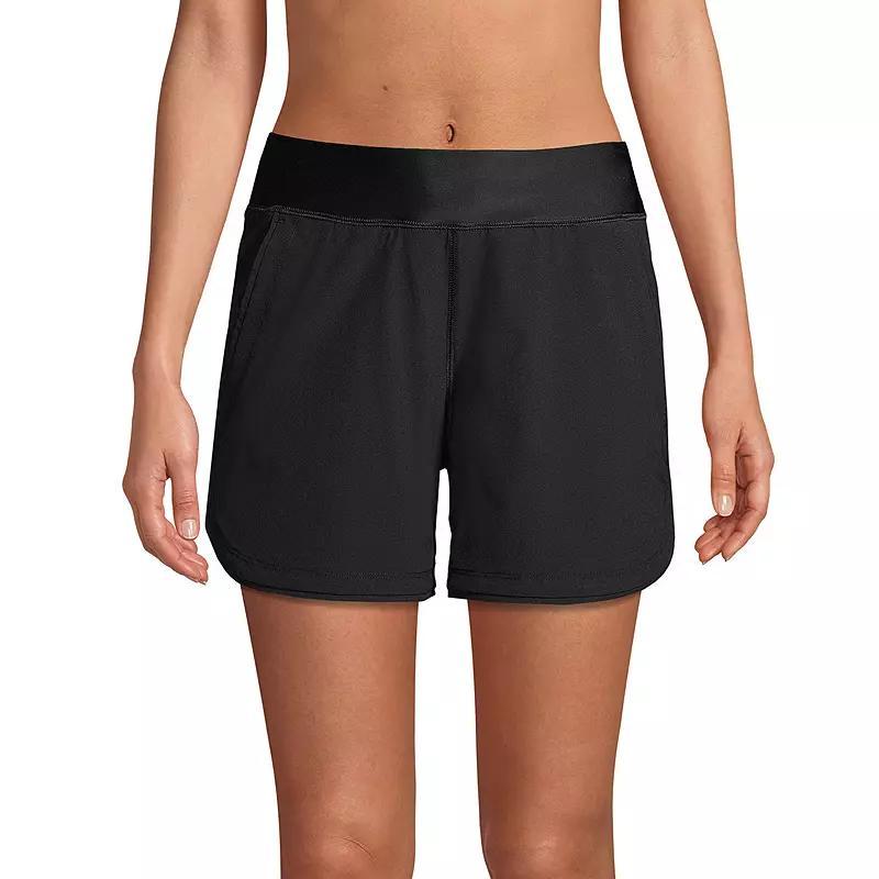 Women's Lands' End Curvy Fit 5" Quick Dry Swim Shorts, Size: 16, Deep  Blue Product Image