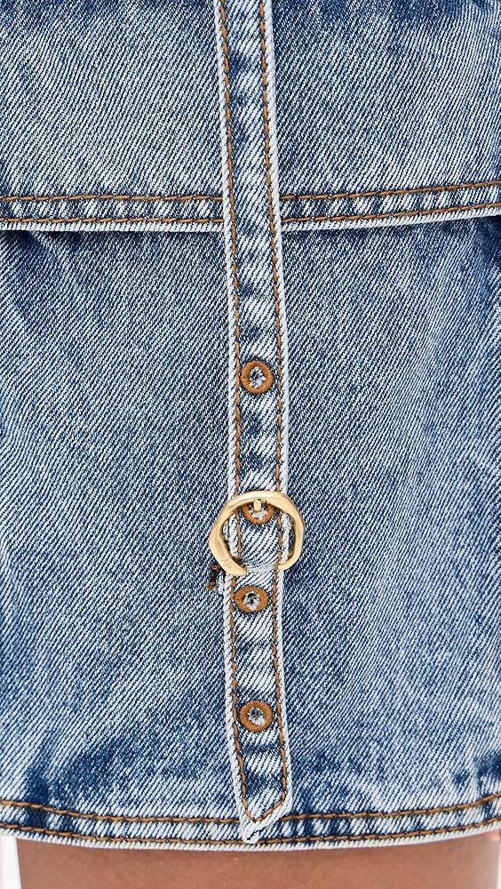 Aje Juno Denim Micro Mini Skirt | Shopbop Product Image