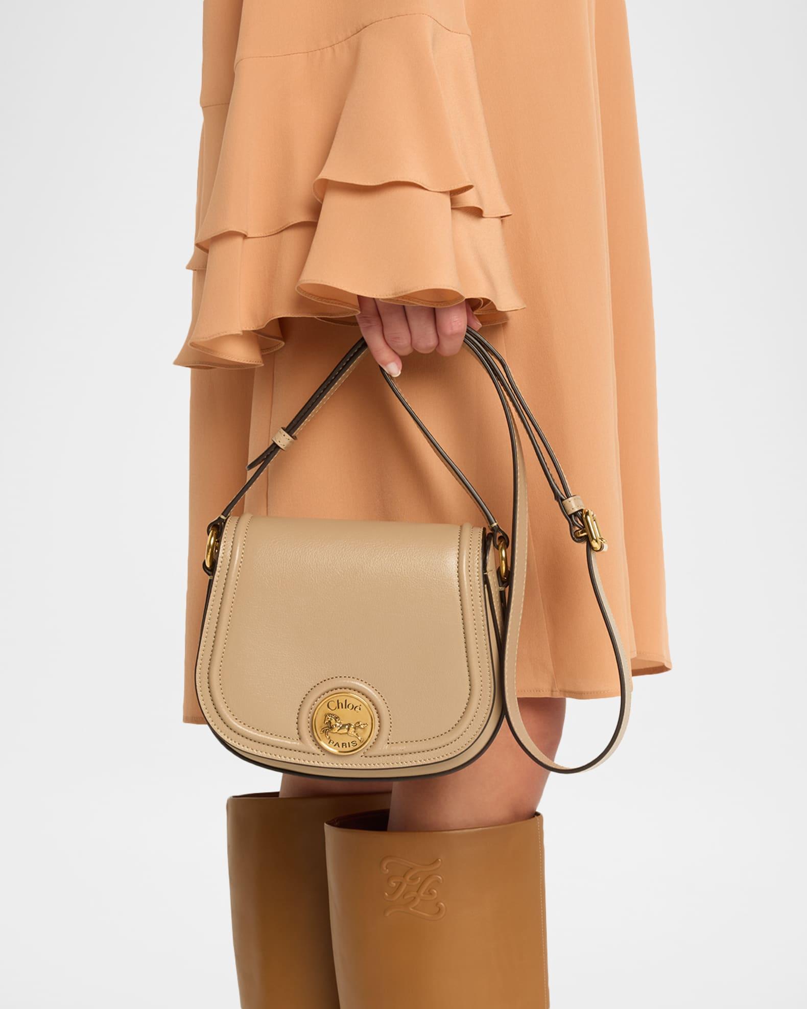 Horse Medal Saddle Crossbody Bag in Grained Leather Product Image