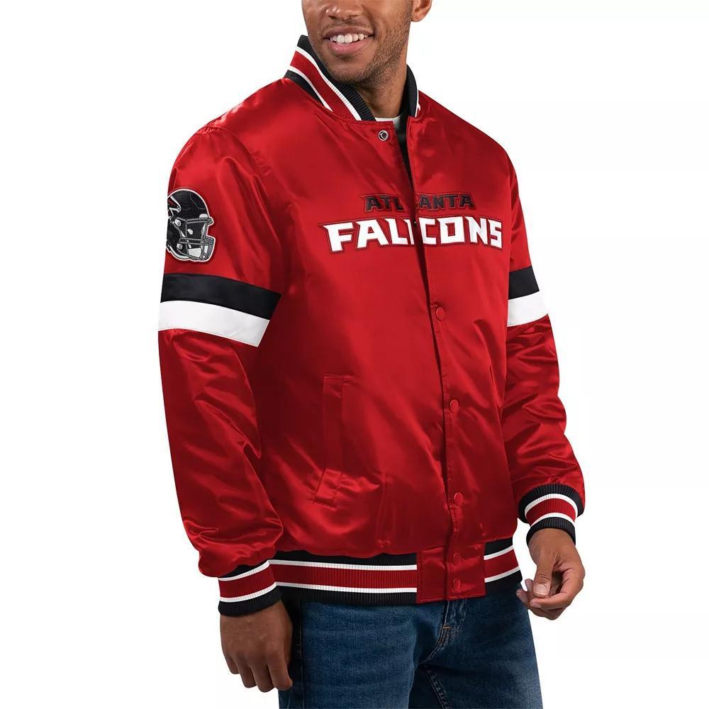 Men's Starter Red Atlanta Falcons Locker Room Satin Varsity Full-Snap Jacket, Size: 2XL Product Image