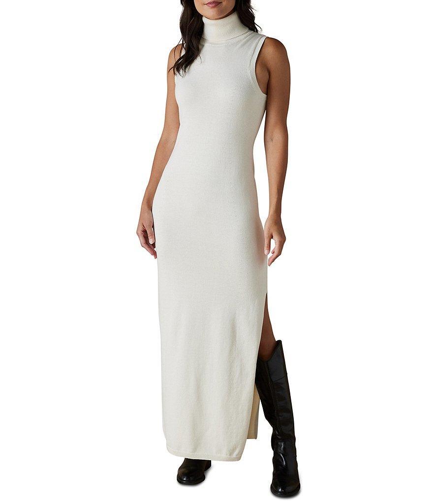 The Normal Brand Athena Sleeveless Turtleneck Sweater Knit Maxi Dress Product Image