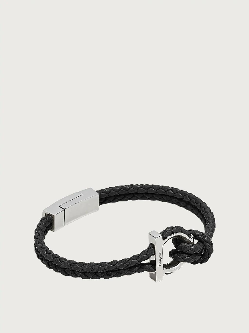FERRAGAMO Gancini Bracelet - Size 19 In Black Product Image