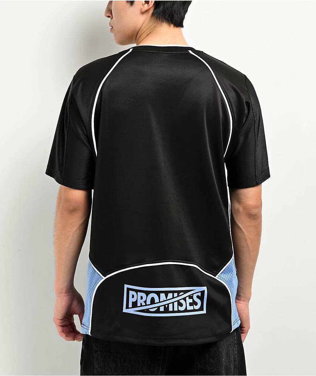 Broken Promises Self Reflection Black & Blue Soccer Jersey Product Image