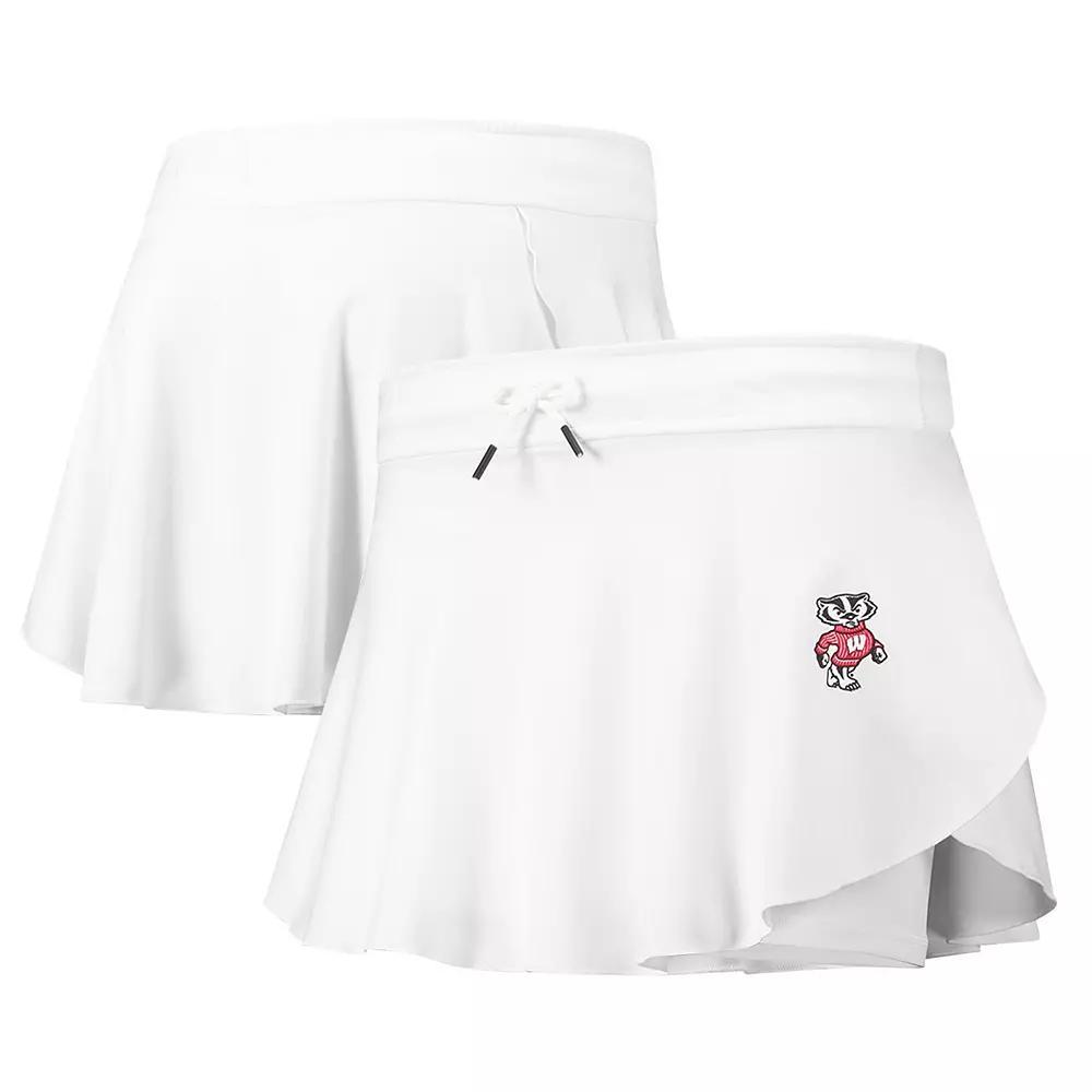 Women's Under Armour White Wisconsin Badgers Gameday Split Soft Skort, Size: XL Product Image