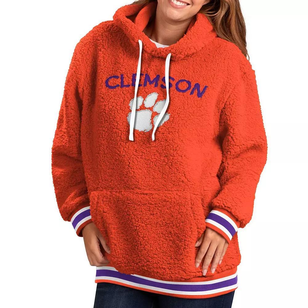 Women's G-III 4Her by Carl Banks Orange Clemson Tigers Game Over Sherpa Pullover Hoodie, Size: Small Product Image