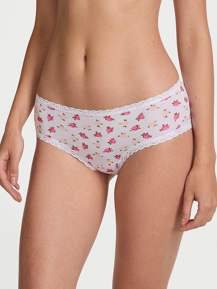 Cotton Lace-Waist Cheeky Panty Product Image