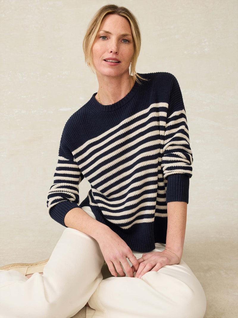 Miramar Linen Crewneck - Lighthouse Point Product Image