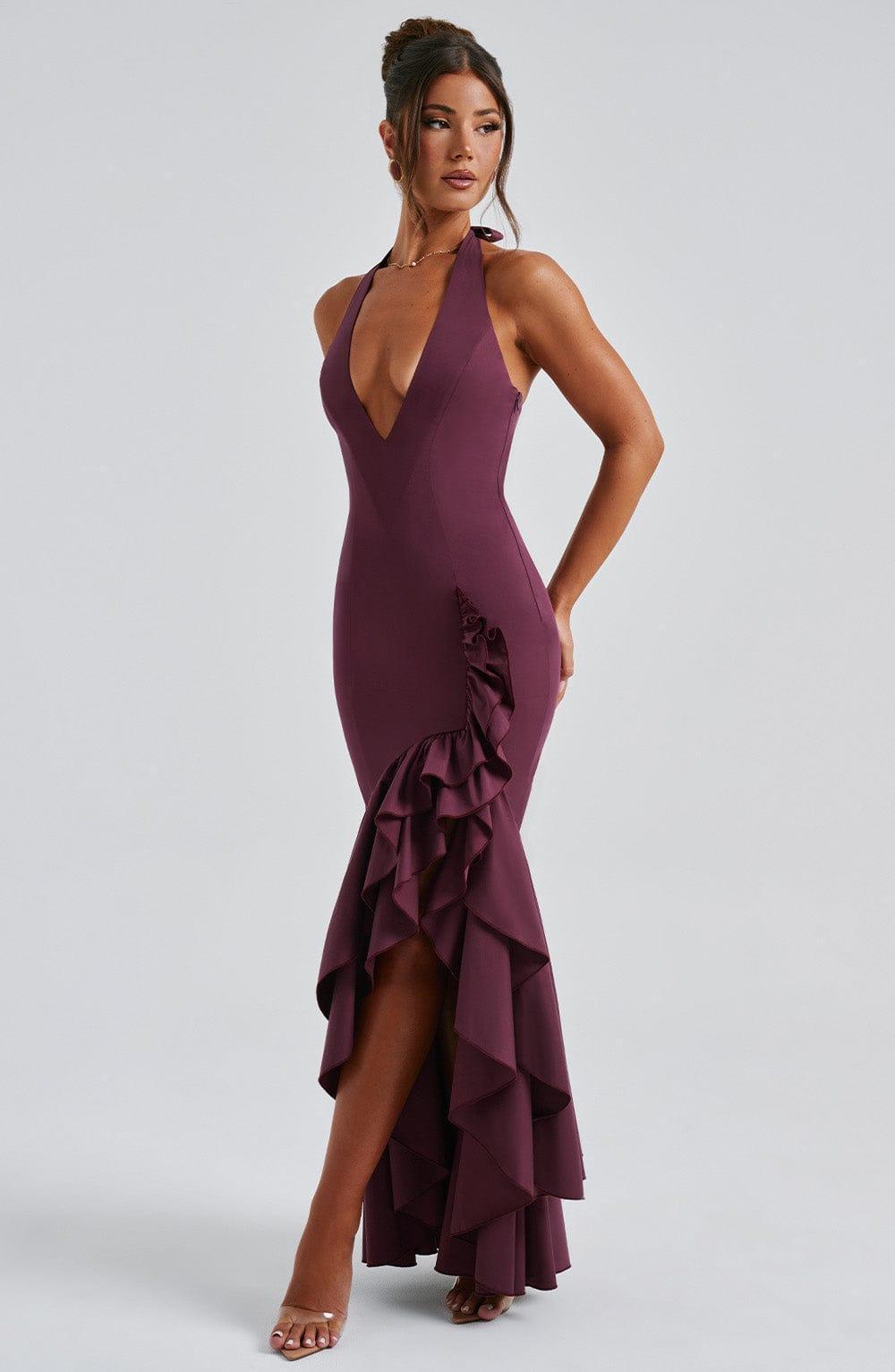 Veronique Maxi Dress - Cherry Lacquer Product Image